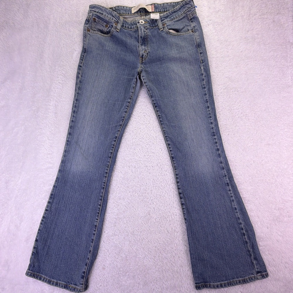 VTG Levis 518 Superlow Bootcut Women/JR 13M (32x30) Light Wash Cotton Denim Y2K